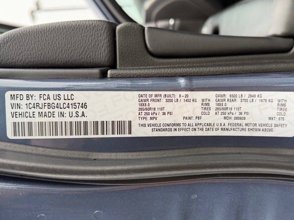 2020 Jeep Grand Cherokee Limited CARBRAVO