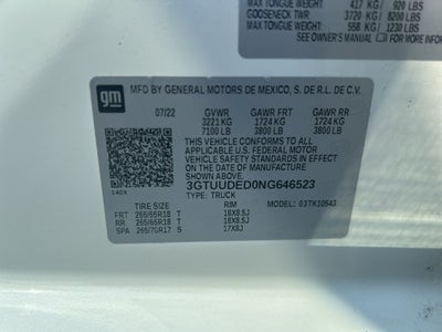 2022 GMC Sierra 1500 SLT CARBRAVO CERTIFIED!