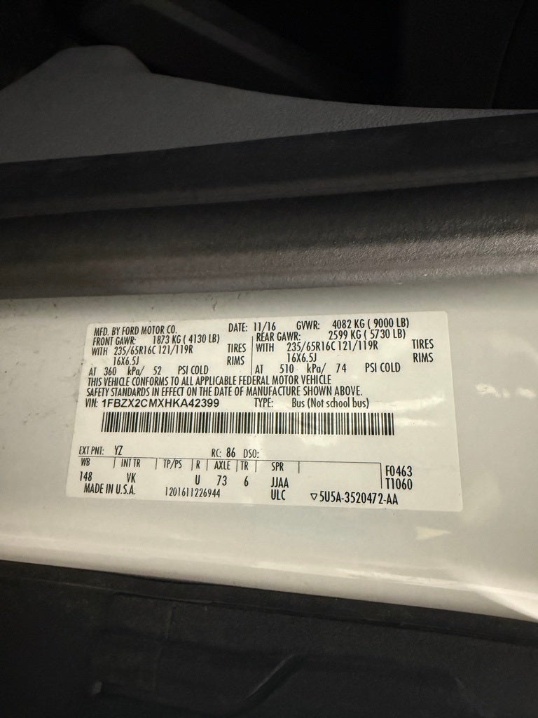 2017 Ford Transit-350 XL handicap van